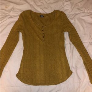 Long sleeve yellow shirt